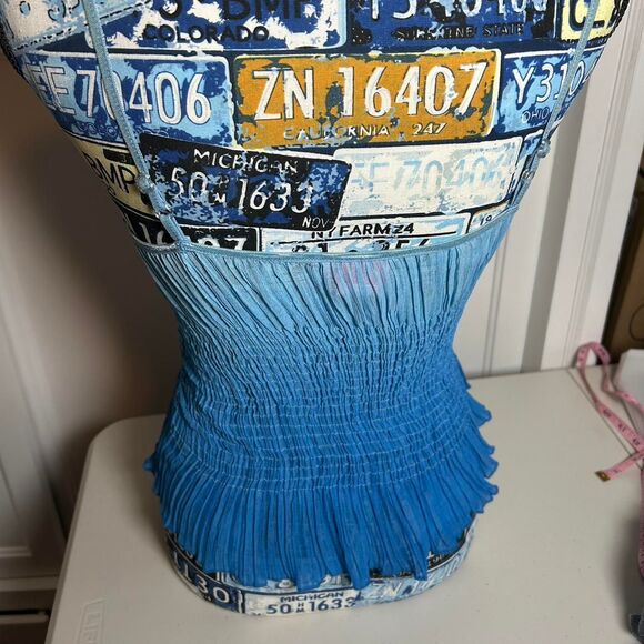 VINTAGE Y2K Women's SHE'S COOL Blue Ombre and Sequin Cami - Picture 5 of 6